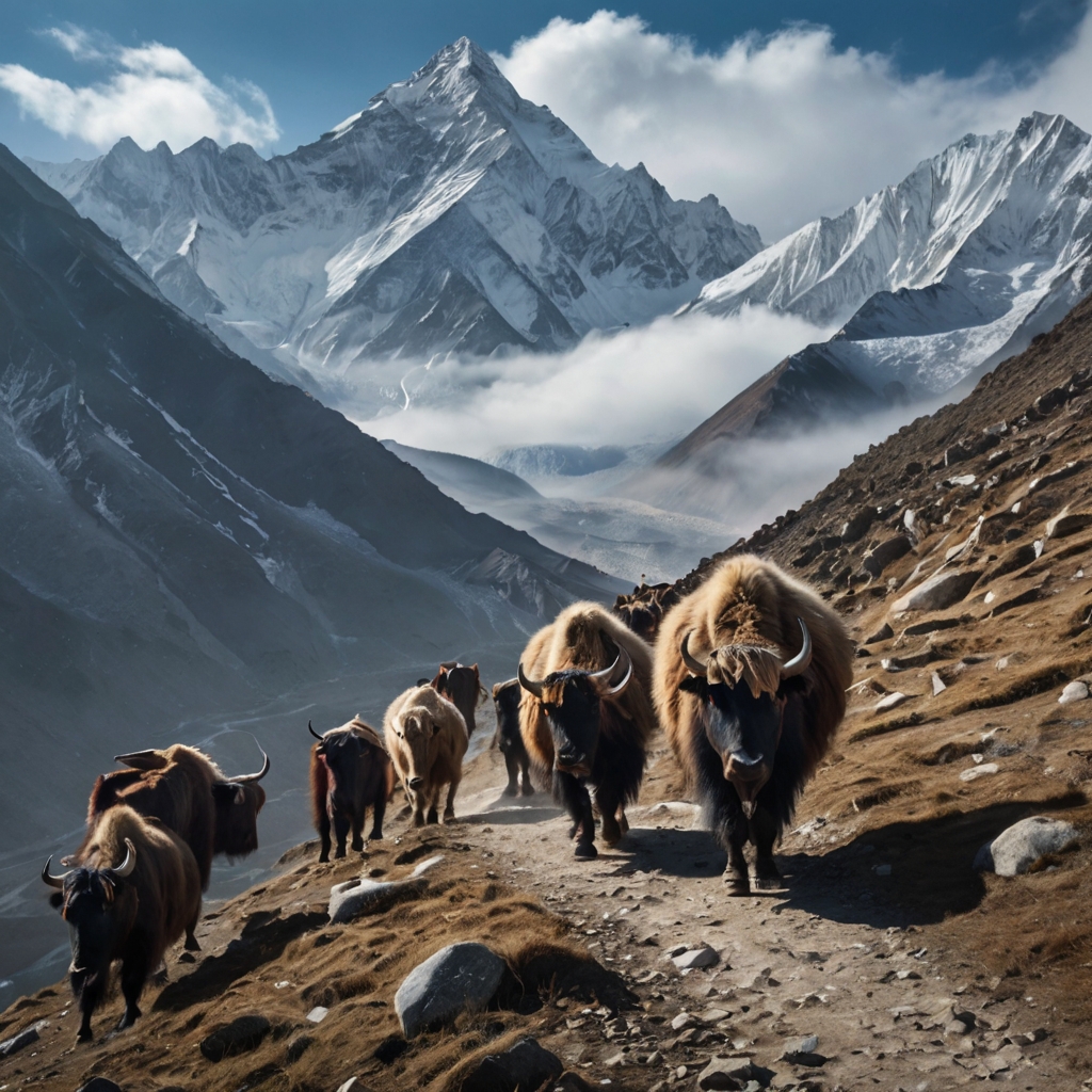 everest-base-camp-trek-real-photo, Yaks: